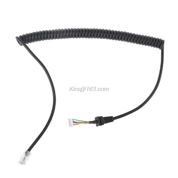 

Black Spring Mic Line Microphone Cable for FT-7800 FT-8800 FT-8900 Walkie Talkie