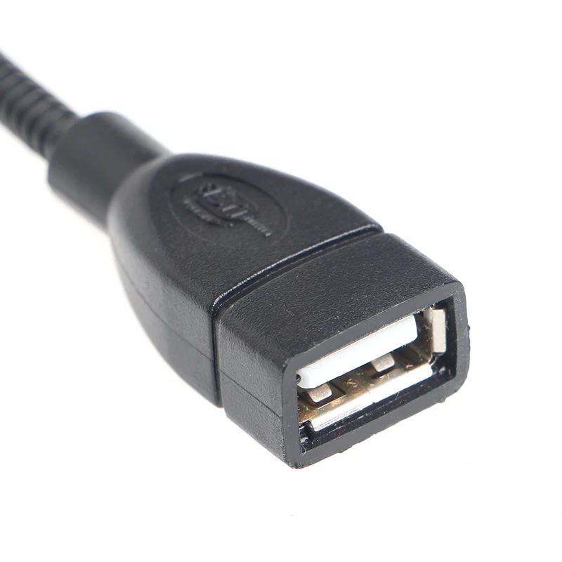 Гибкий металлический USB 2,0 Мужской и Женский Кабель питания для передачи данных 30 см LX9A