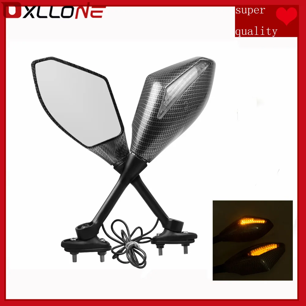 

For Suzuki GSX1400 GSF650 GSF1200 GSF1250 BANDIT Bandit 1250 SV650S DL250 Motorcycle Rearview Mirrors With Turn Signal LED Light