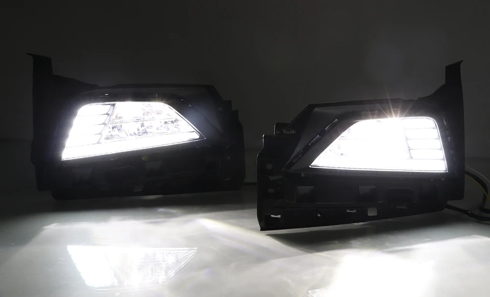 3 цвета светодиодный дневный ходовой светильник DRL для VW Polo+ автомобильная лампа в сборе с динамическим сигналом последовательного поворота+ синий режим