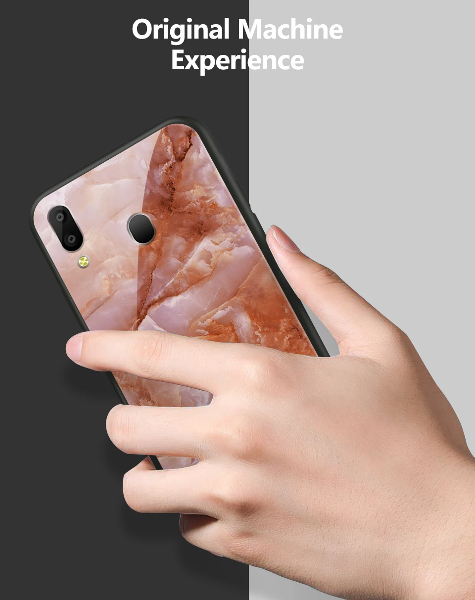 Для samsung Galaxy J4 Plus роскошные чехлы из закаленного стекла для телефонов Galaxy M30 M10 M20 SM-J415F задняя Мода жесткий защитный чехол