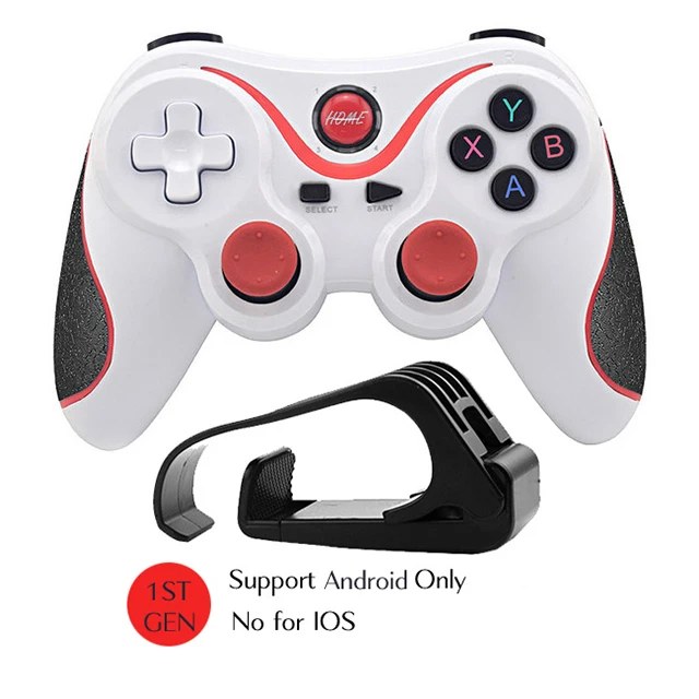 white with holder Данных лягушка Bluetooth беспроводной геймпад игровой контроллер для PS3 ТВ ПК ноутбук джойстик для Iphone Android смартфон контроллер - Цвет: white with holder