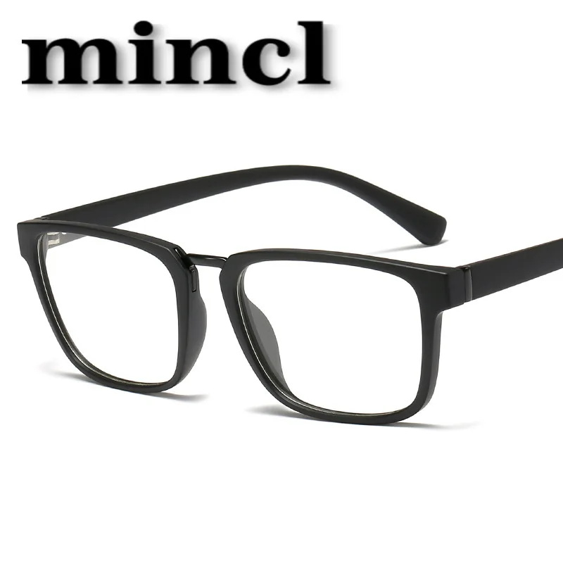 MINCL новые Рецептурные очки мужские Оптические очки для близорукости Ретро негабаритные очки мужские очки рамка с коробкой NX