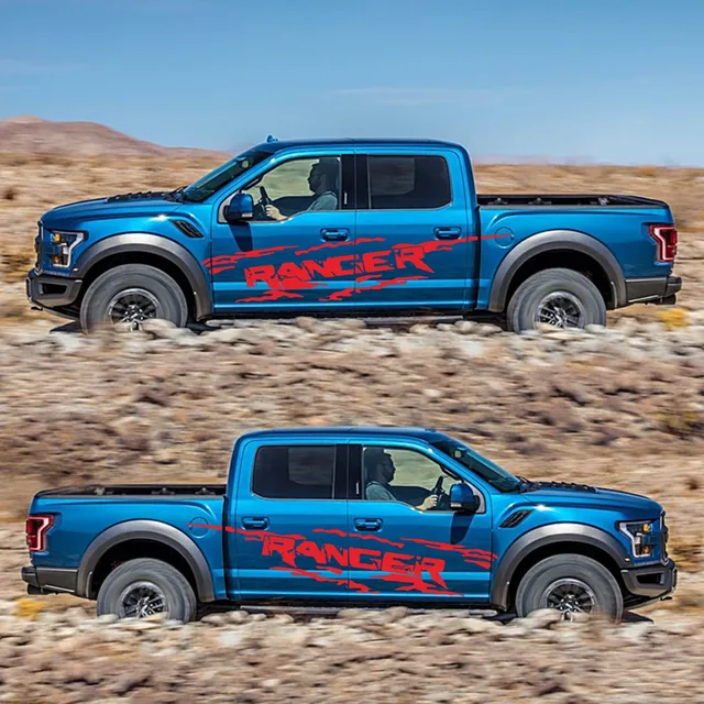 2pcs For Ford Ranger Raptor Pickup Off Road Decals Car Styling Door Side  Stickers Auto Vinyl Graphics Body Decor Car Accessories - Car Stickers -  AliExpress