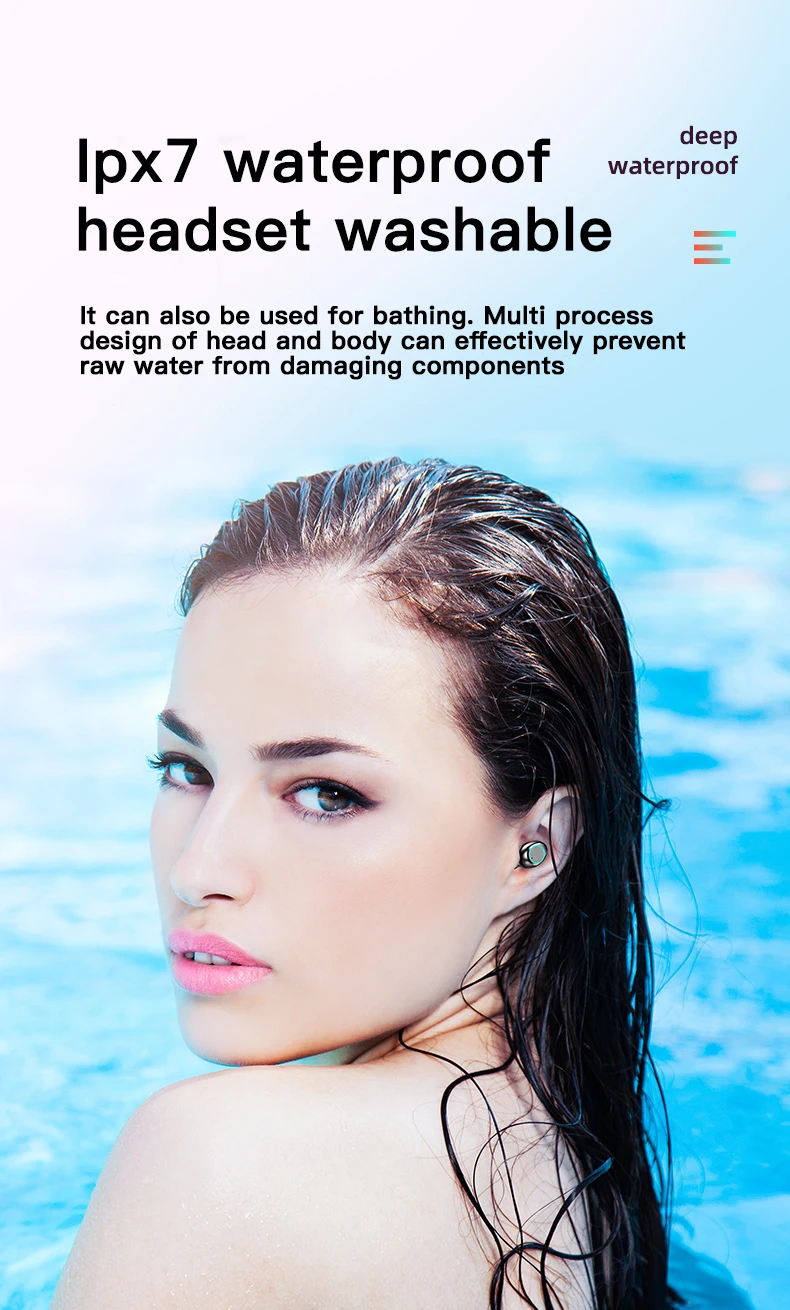 F9 fones de ouvido sem fio bluetooth