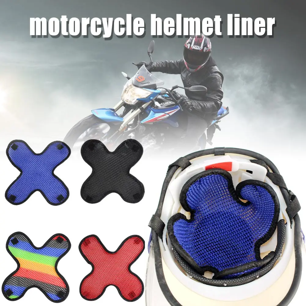 4 Colors Motorcycle Vehicle Helmet Padding Motorcycle Safety Protection Hat Cap Inner 3D Air