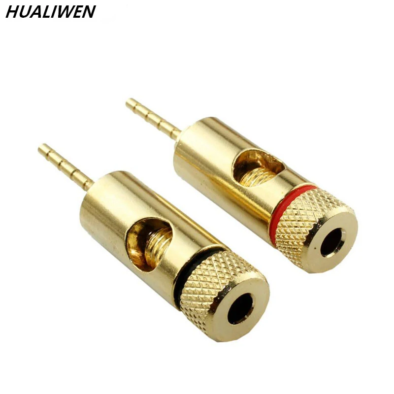 2Pcs Fever needle banana head speaker 4MM cable plugs pure copper gold plated | Электроника