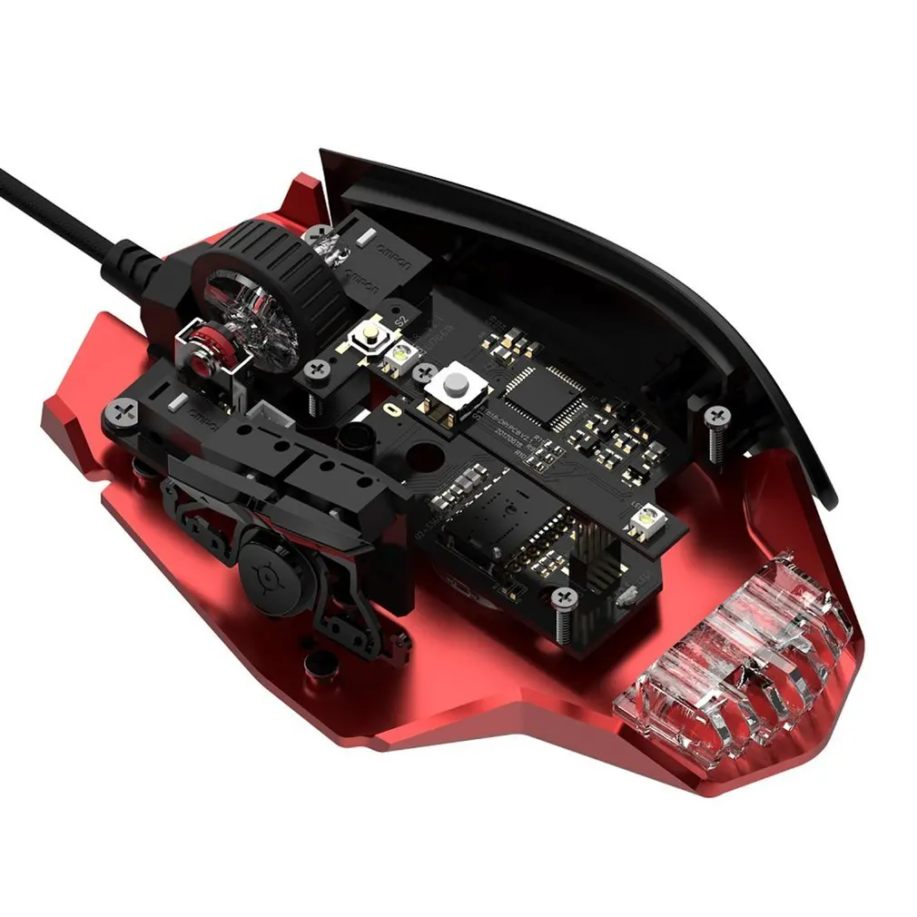 M01 программируемая оптическая игровая мышь с 12000 dpi и RGB светодиодный подсветка 7 клавиш проводная USB мышь для ПК настольный компьютер