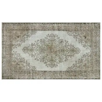 

Handmade Gray Vintage Overdyed Turkish Area Rug 166x288 Cm-5'5''X9'5''
