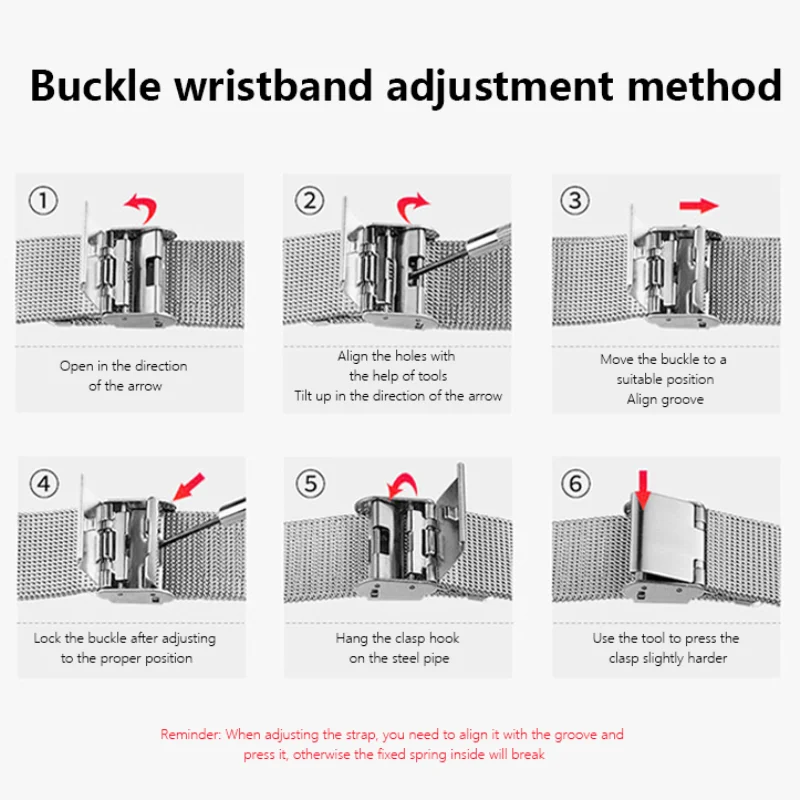 Replacetment Bracelet For Xiaomi Mi Band 6 Strap Metal Wristbands Stainless Steel Bracelet For Mi Band 6 Strap