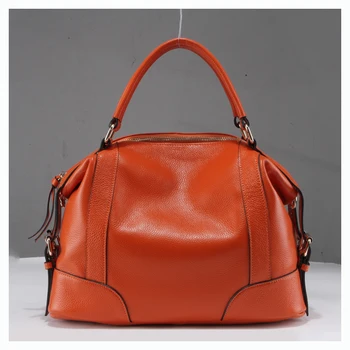 

P1006 Genuine leather Women's bag 2020 New Handbags Top layer cowhide soft leather temperament bag for women Shoulder bag Dia