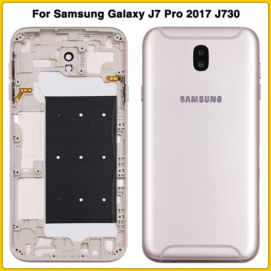 

New J730 Battery Housing Case For Samsung Galaxy J7 Pro 2017 J730 J730F SM-730F Battery Back Cover Door Rear Cover