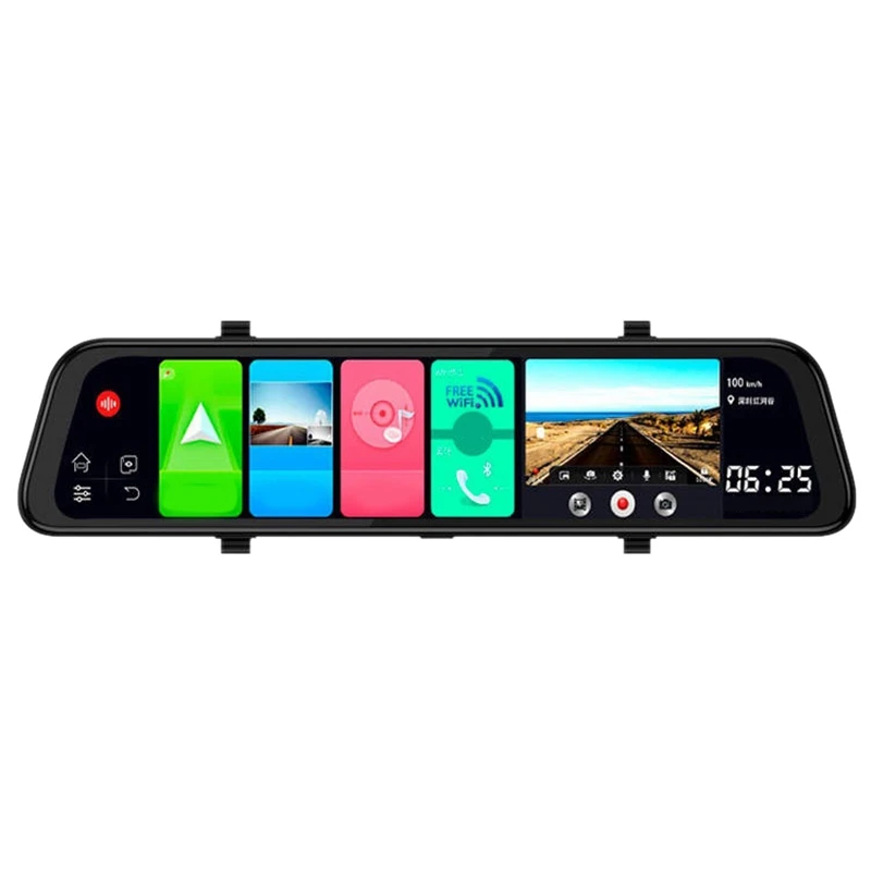 Car Dvr Camera 12 Inch 4G Android 8.1 Quad Core GPS Navigation Dual Lens Rearview Mirror Dashcam Bluetooth Vision Recorder