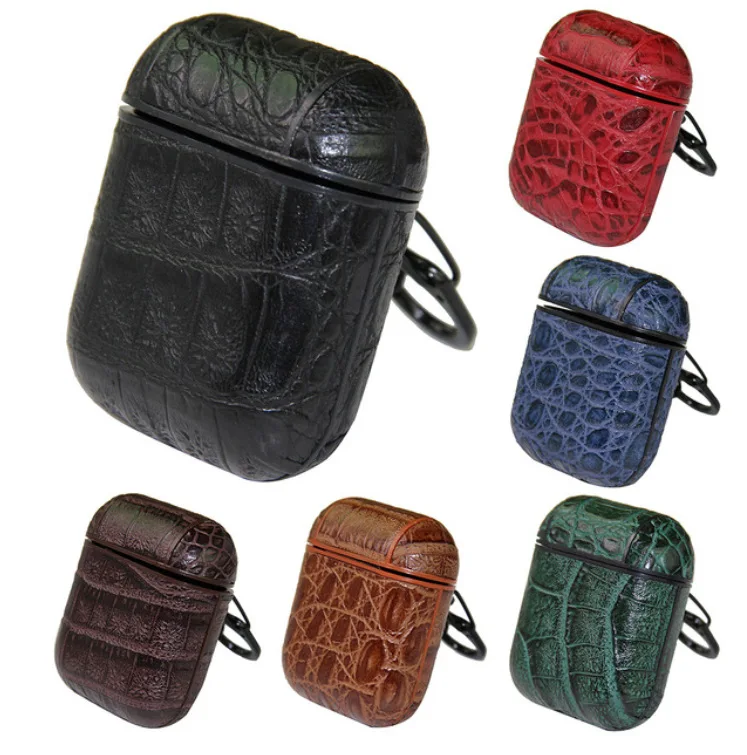 

Crocodile Pattern Leather Headphone Earphone Case Air