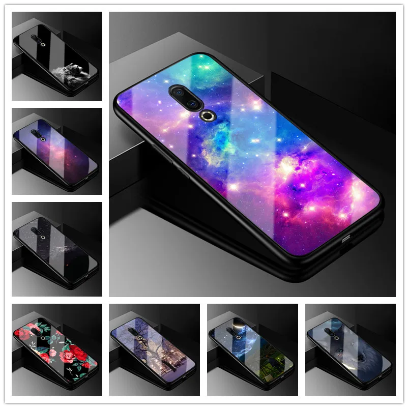 

For Meizu 15 Case Tempered Glass Back Hard Back Cover For Meizu 15 Plus Case 15Plus Soft Bumper for Meizu15 Protective Cases
