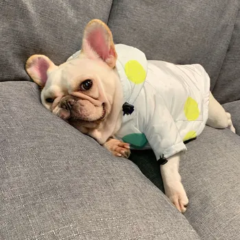 

French Bulldog Coat Winter Warm Pet Dog Jacket Hoodie Sweater Clothes For Small Medium Dogs Pug Schnauzer Dropshipping AQC40