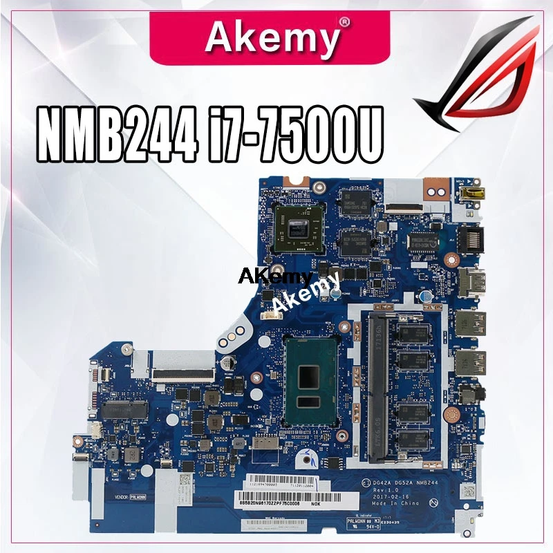 DG42A DG52A NMB244 основная плата для lenovo xiaoxin 5000 материнская плата для ноутбука Core SR341 I7-7500U DDR4 100% teste ok DG42A DG52A NMB244 основная плата для lenovo xiaoxin 5000 материнская плата для ноутбука Core SR341 I7-7500U DDR4 100% teste ok
