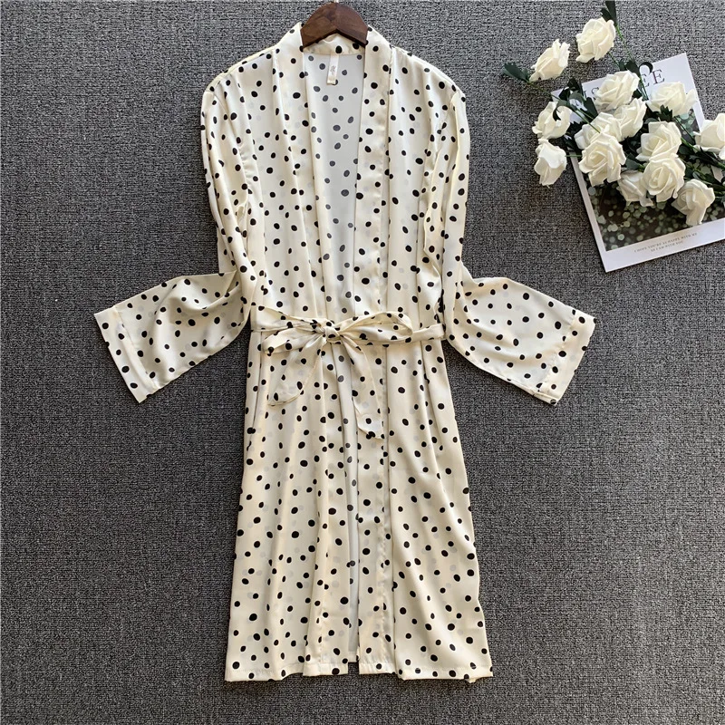 Шелковое кимоно халат Женский шелковый подружки невесты сексуальные халаты