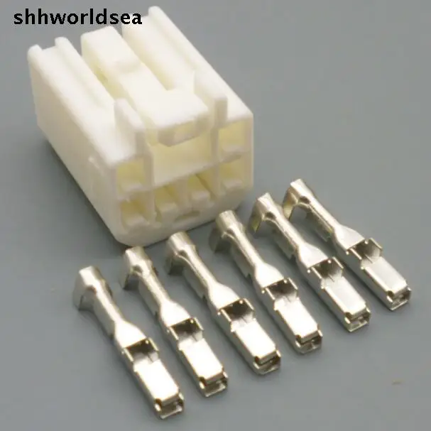 

worldgolden 5/30/100sets 2.2mm kit 6pin 6way auto wire plastic connector MG651044