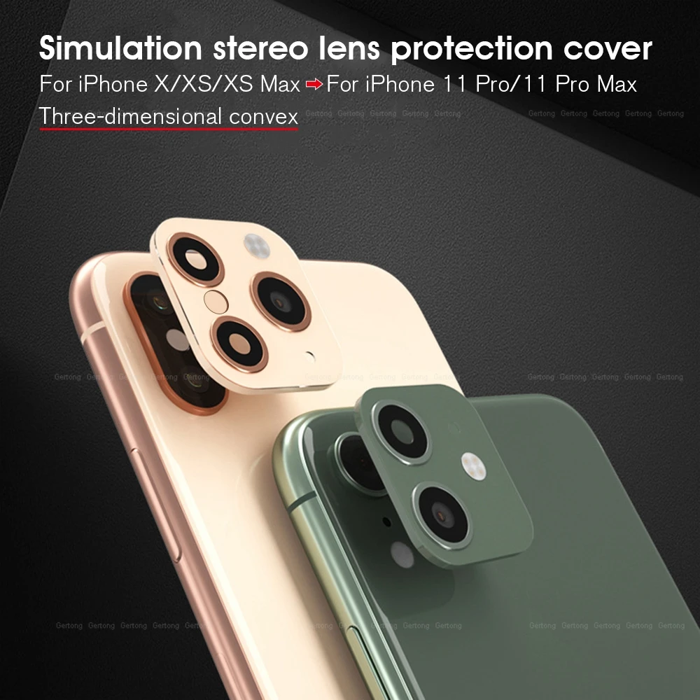 Camera Lens Seconds Change Cover For iPhone X XS XR XS Max Fake Sticker
Camera For iPhone 11 Pro Max Metal Lens Protector Ring