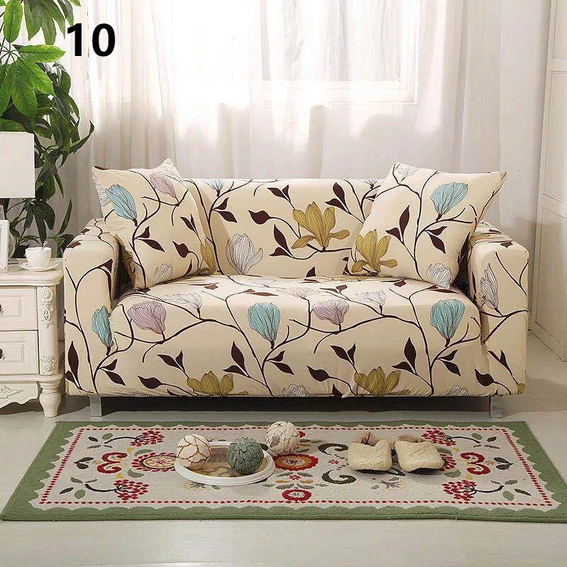 Чехлы для диванов с цветочным узором, обтягивающие Чехлы, все включено, Нескользящие секционные эластичные Чехлы для диванов, один/два/три/четыре сиденья