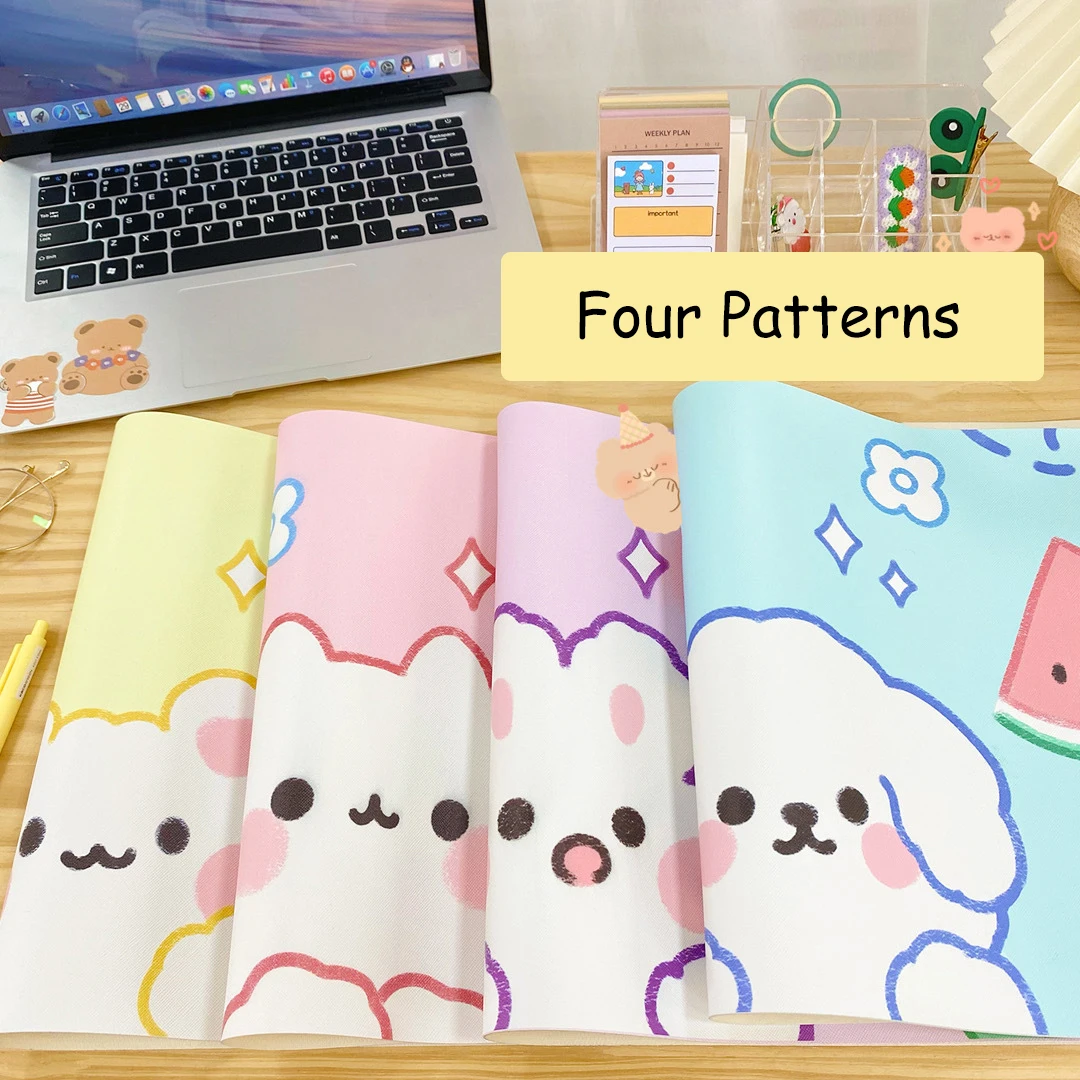 Cute Non-Slip Desk Mat Cartoon Mouse Laptop Keyboard Pad Large Gaming Mousepad Waterproof Rubber Dinning Mat For Home Office