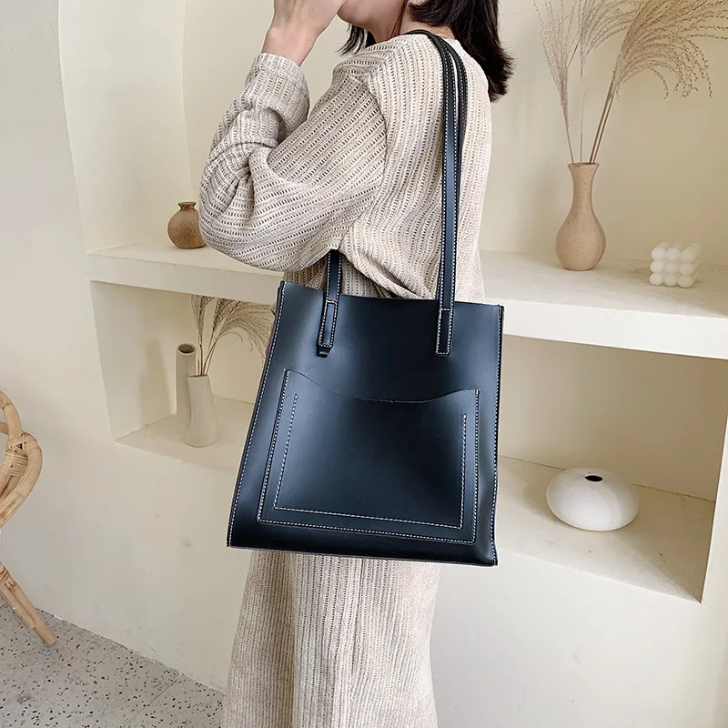 

Large Capacity Bag WOMEN'S Bag 2019 New Style Fashion Korean-style Versatile Simple Students Shoulder Fashion Handbag Tote Bag