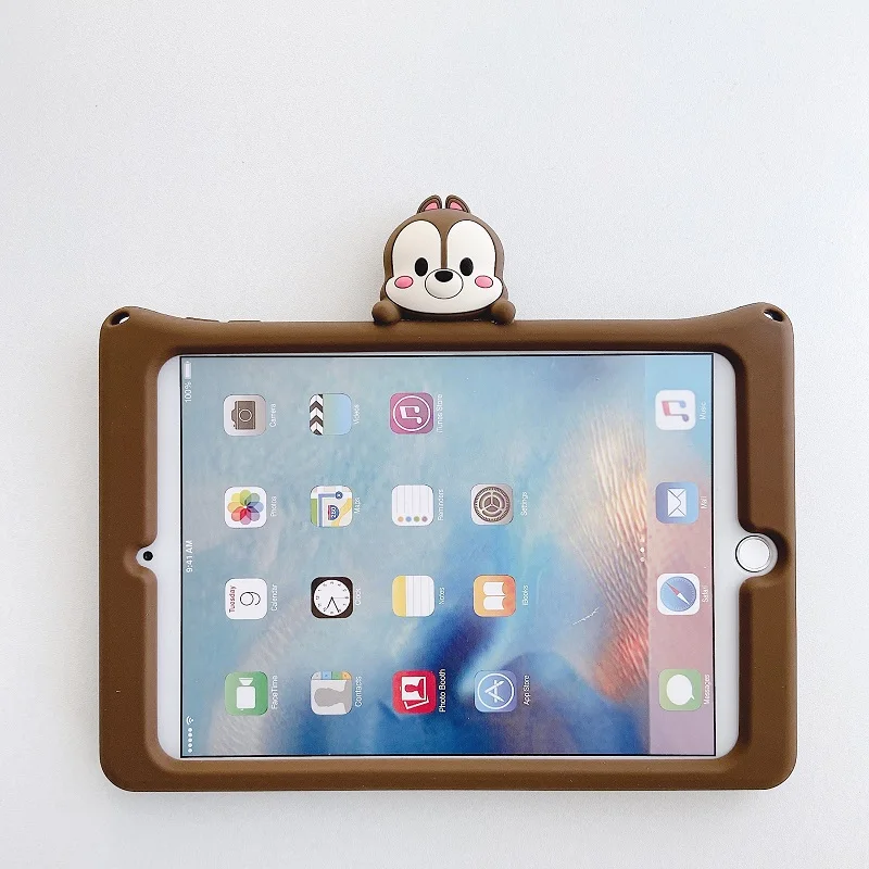 For Ipad Mini 5 Мультяшный детский противоударный безопасный силиконовый чехол с белкой для iPad mini 1 2 3 7," Подставка для планшета для iPad mini 4 5 Funda+ ручка - Цвет: For Ipad Mini 5
