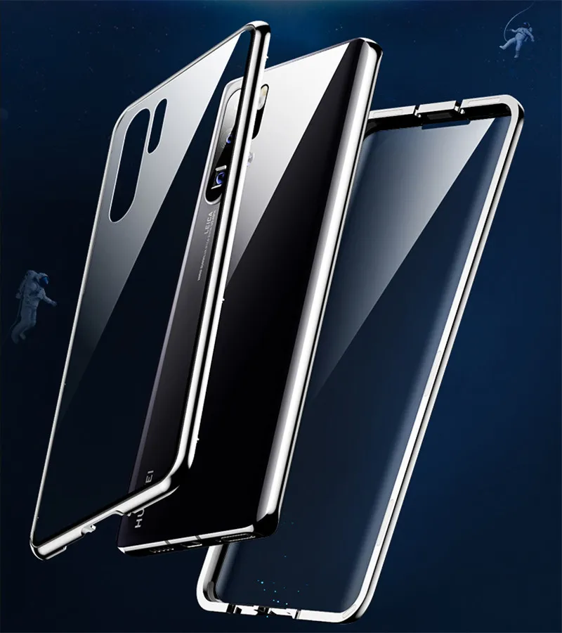 Стекло P20 Lite чехол для huawei P30 Lite чехол магнитный металлический бампер два боковых стекла P30 Pro Чехол P20 Coque для huawei P30 Funda