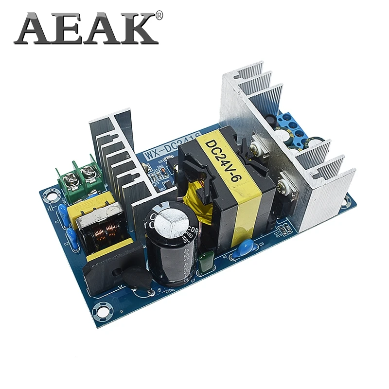 AEAK Power Supply Module AC 110V 220V to DC 24V 6A AC-DC Switching Board Promotion | Электронные компоненты и