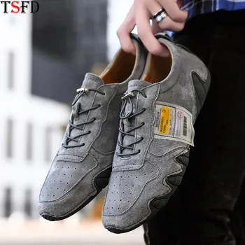 

Fashion Sneakers for Men Shoes Loafers Comfortable Moccasins Men Outdoor Shoes Plus Size Summer Simple Gray Driving Shoes Y17