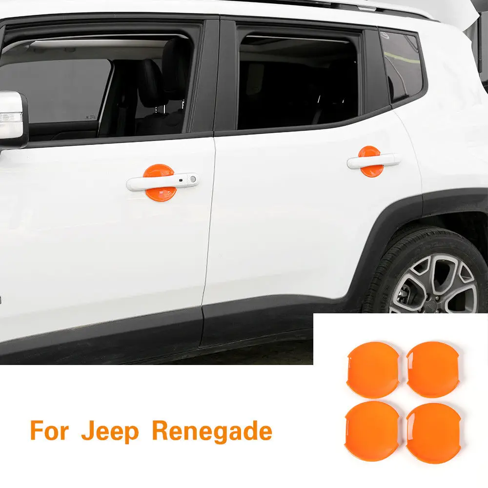 

ABS Outer Door Handle Bowls Cover Trim for Jeep Renegade 2015-2017 Accessories