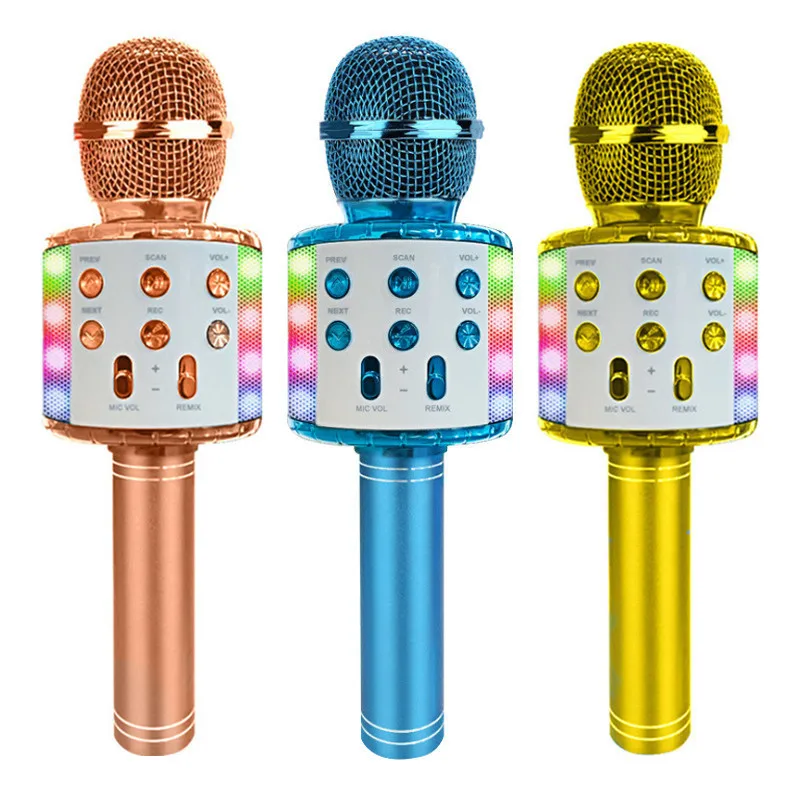 Wireless Microphone Karaoke Led | Portable Wireless Microphone Wireless Karaoke - Aliexpress