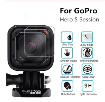 

100PCS Tempered Glass For GoPro Hero 5 Session Camera Screen Protector Lens Cap Protective Film