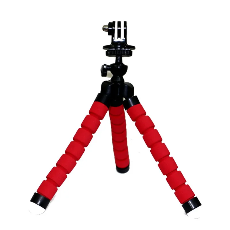 Mini Flexible Camera Tripod Octopus Sponge + Mount Adapter for Gopro Hero 8/7/6/5/4/3/3+/2/1 SJCAM Xiaomi Yi | Электроника
