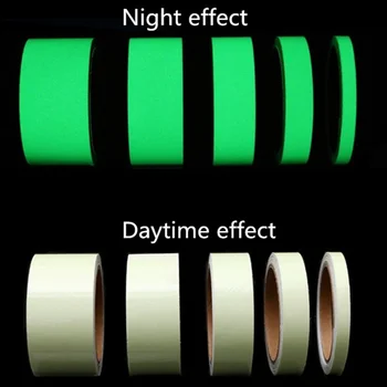 

5M Super bright luminous tape glow in the dark Self-adhesive Warning Security Tape Strip Car Stickers Home Decoration film