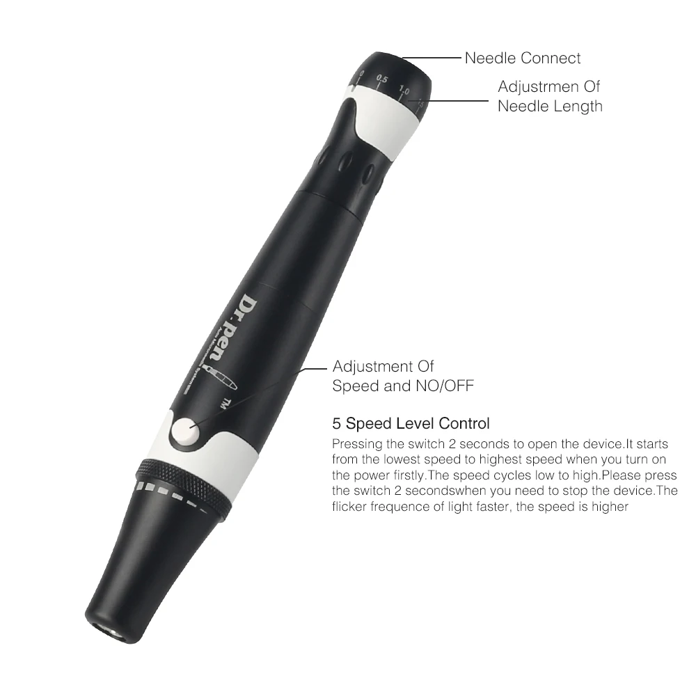 Электрическая ручка Ultima A7 Dr.pen микроиглы штемпель Дерма игла терапевтическая