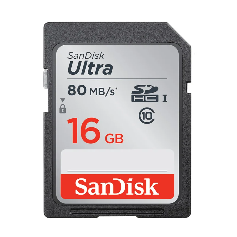 Высокая Скорость двойной флеш-накопитель SanDisk Ultra 80 МБ/с. SD карты Class10 128 Гб 64 ГБ 32 ГБ оперативной памяти, 16 Гб встроенной памяти, слот для карт памяти, флэш-карта для Full HD Камера - Емкость: 16GB