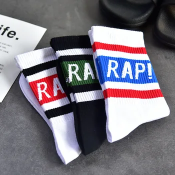 

high Quality Harajuku Fashion Street Skateboard Cotton Long Socks Women Men's Hip Hop Cotton Unisex Streetwear letter Socks