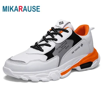 

Mikarause Fashion Sports Sneakers Men Breathable Casual Leather Shoes Men Comfortable RunningTenis Masculino Adulto Sneakers