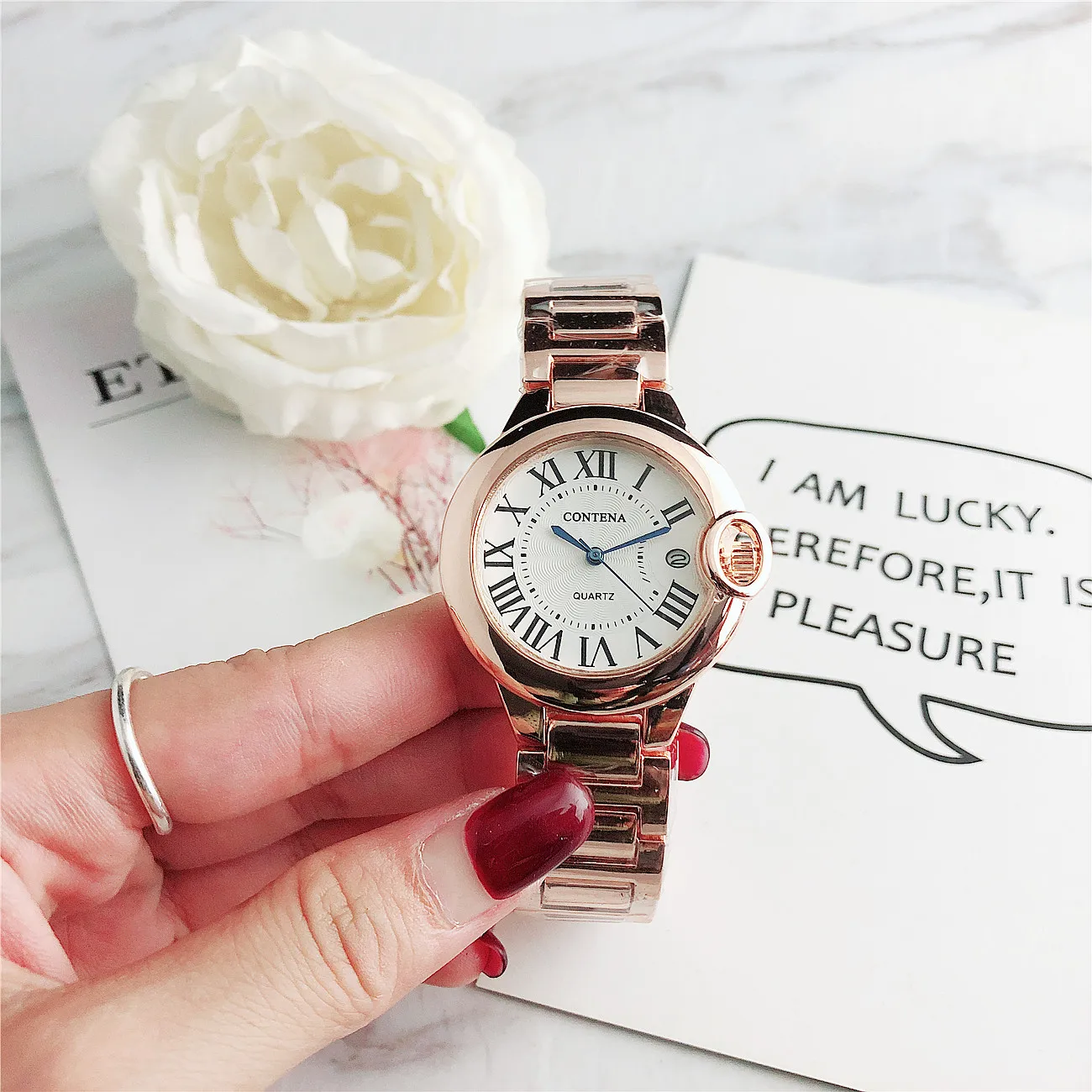 CONTENA Feminino женские нарядные часы Reloj Mujer часы для женщин бриллиантовые модные женские часы Relogio - Цвет: 4612