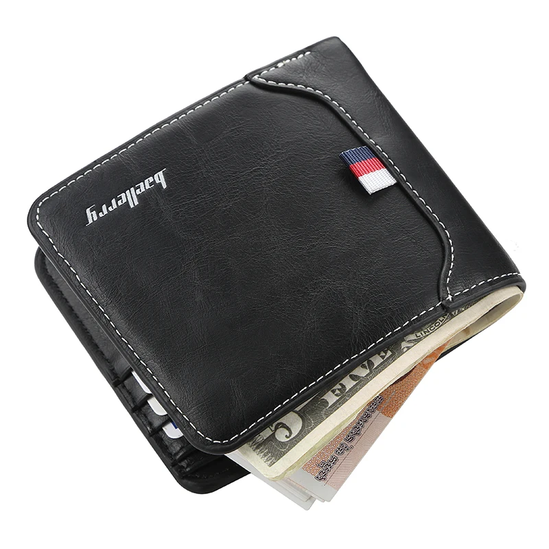 

Baellerry Brand Wallet Men Wallets Short PU Leather Male Wallet Purse Card Holder Fashion Man Small Clutch Money Bag Carteira