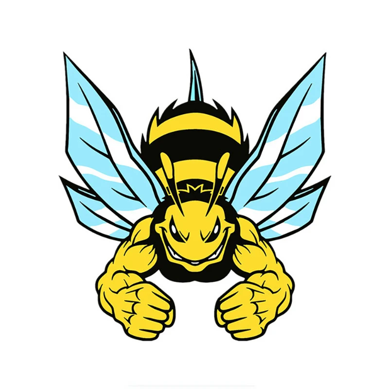 

S50257# 13CM/15CM/17CM Personality PVC Decal Lovely Angry Cartoon Hornets V1 Car Sticker on Motorcycle Laptop Decorative