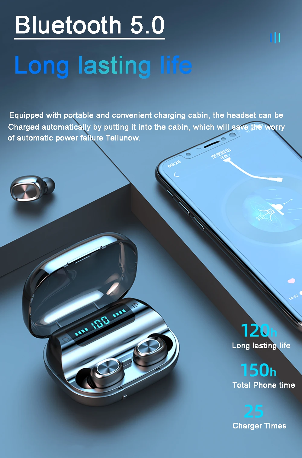 QCR F10 TWS Bluetooth наушники 5,0 сенсорное управление наушники IPX7 водонепроницаемый 9D Беспроводная стерео музыка гарнитура 1200 мАч Внешний аккумулятор