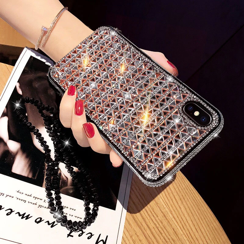 iphone 8 case For iPhone11 Pro X XR XS MAX Glitter Fancy Case For iPhone7 8 Plus Rinestone Cover Coqa Bling Crystal Shining Diamond Phone Case iphone 8 case