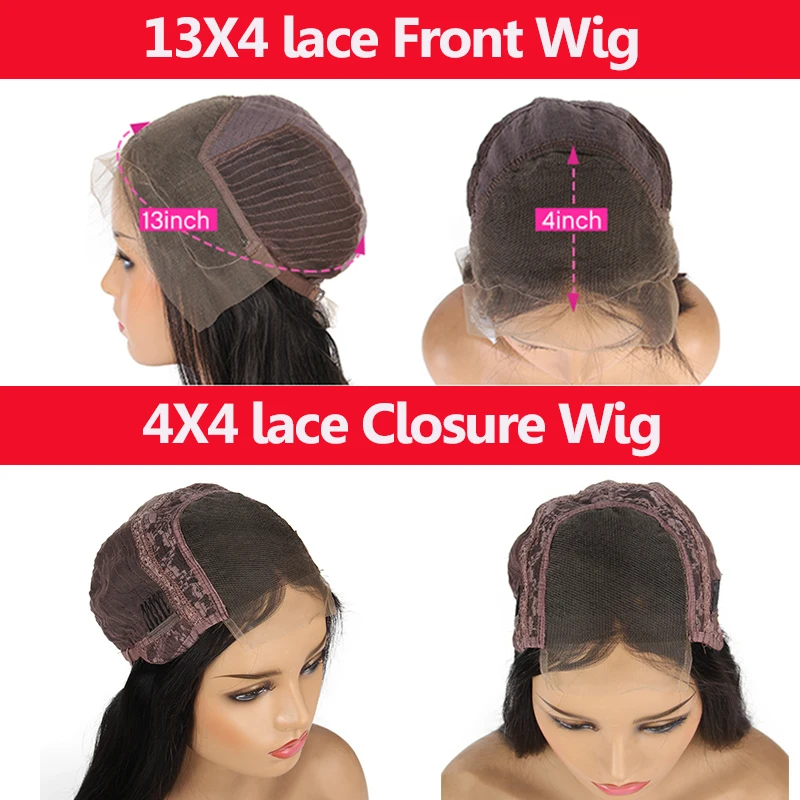 Highlight Blonde 13X4 Lace Front Wigs 180% Brazilian Remy Wavy Human Hair Wigs For Women #4/27 Blonde 4x4 Lace Closure