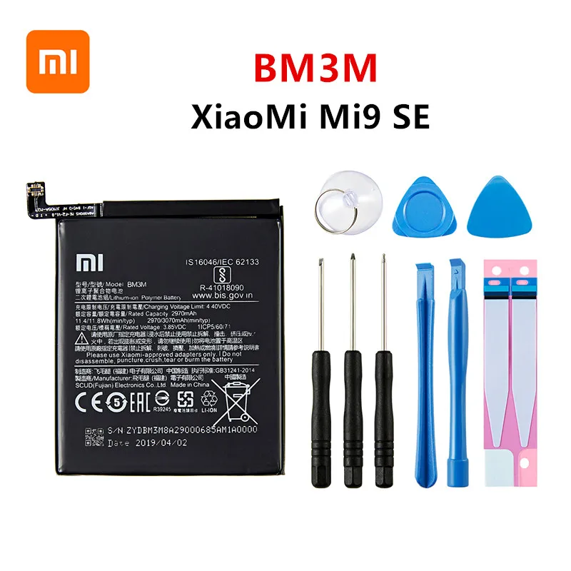 Оригинальный аккумулятор Xiao mi 100% BM3M 3070 мАч для Xiaomi 9 Se Mi9 SE Mi 9SE высококачественные