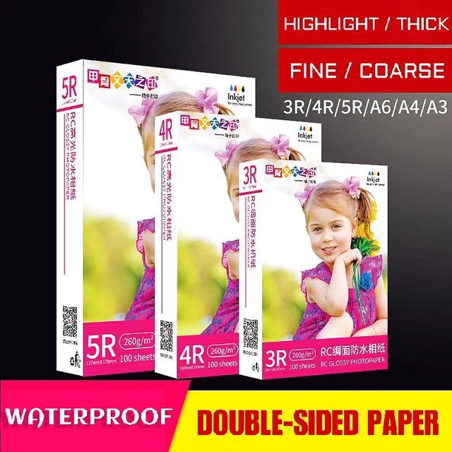 4r 6inch 4x6 30 Sheets Glossy Photo Paper for Inkjet Printer Paper