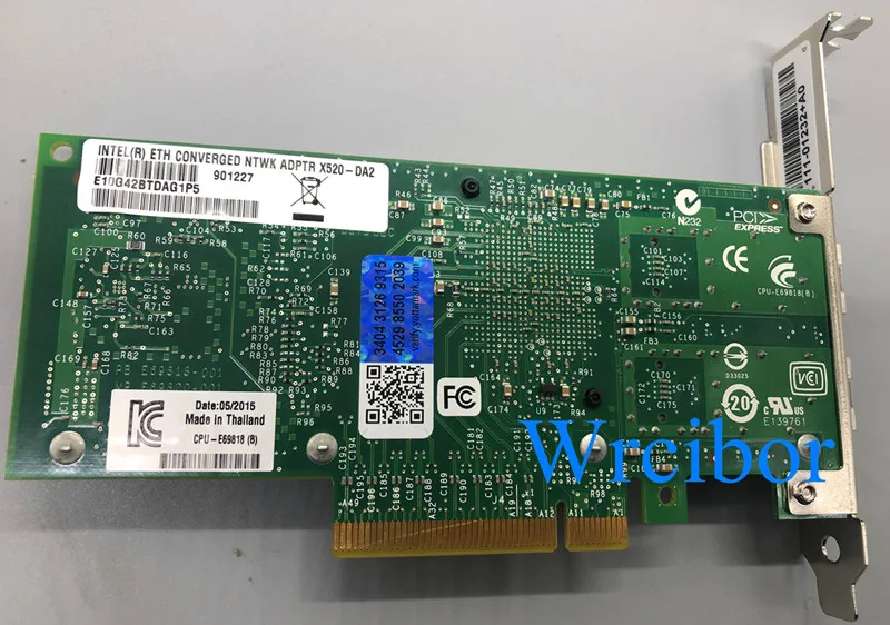Б/у Intel X520-DA2 10 Гб 10Gbe 10 гигабитный сетевой адаптер NIC Dual E10G42BTDA