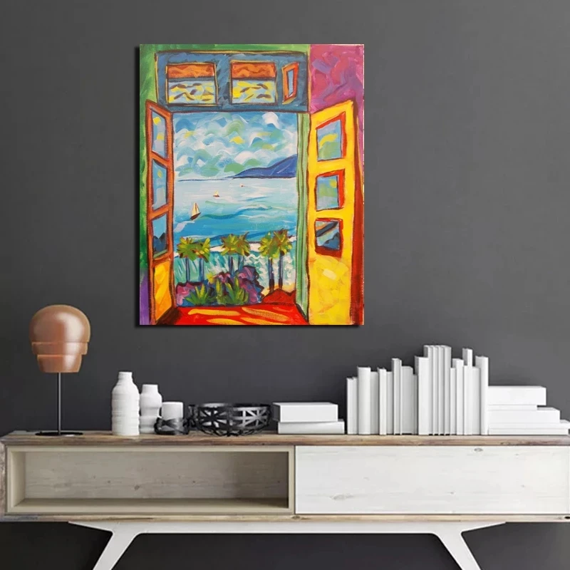 

Famous Painter Matisse Landscape Painting Sight Outside The Window Wall Art Canvas Posters And Prints Canvas Painting Decorative